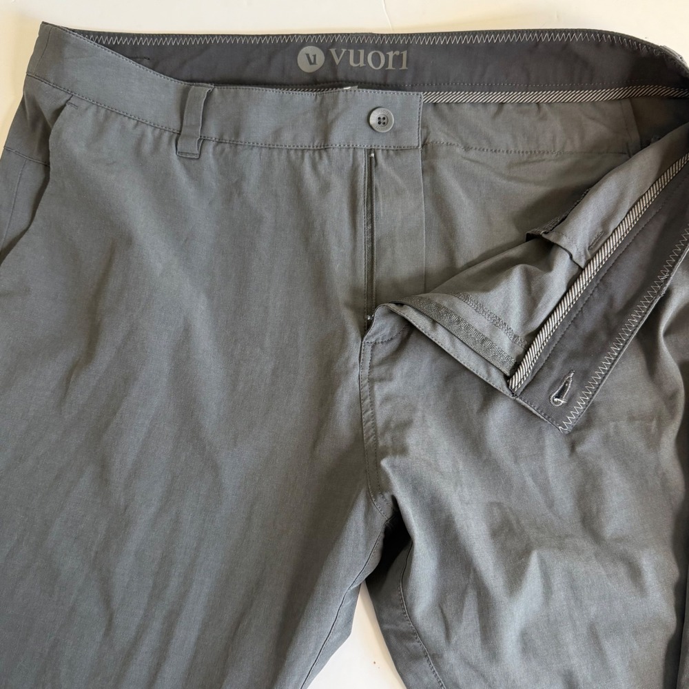 Vuori Mens 38 Gray Stretch Performance Travel Golf Pants Business Casual - Picture 9 of 9